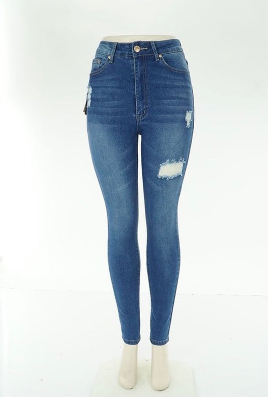 High waisted skinny jeans