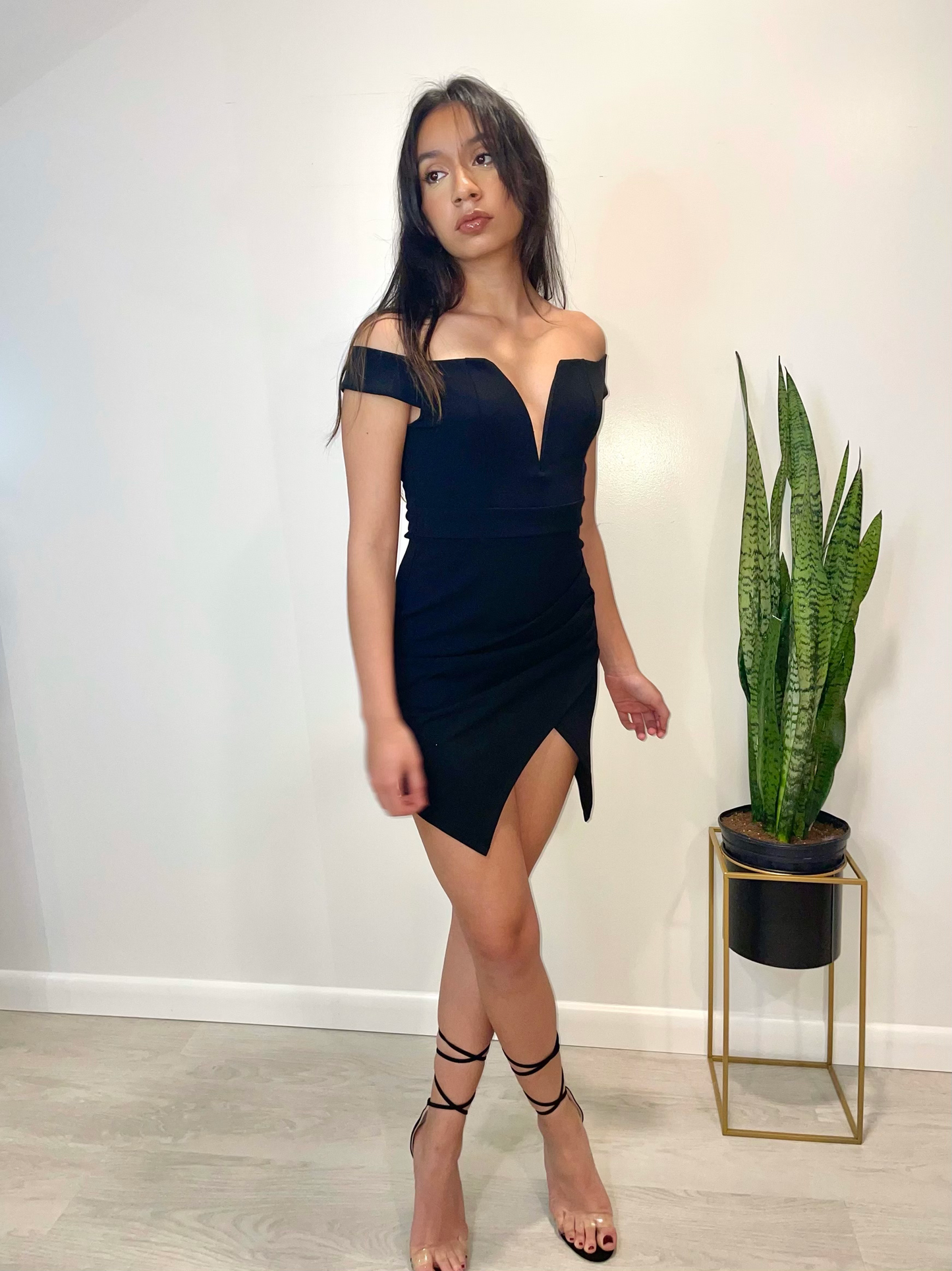 Candida Mini Dress- Black
