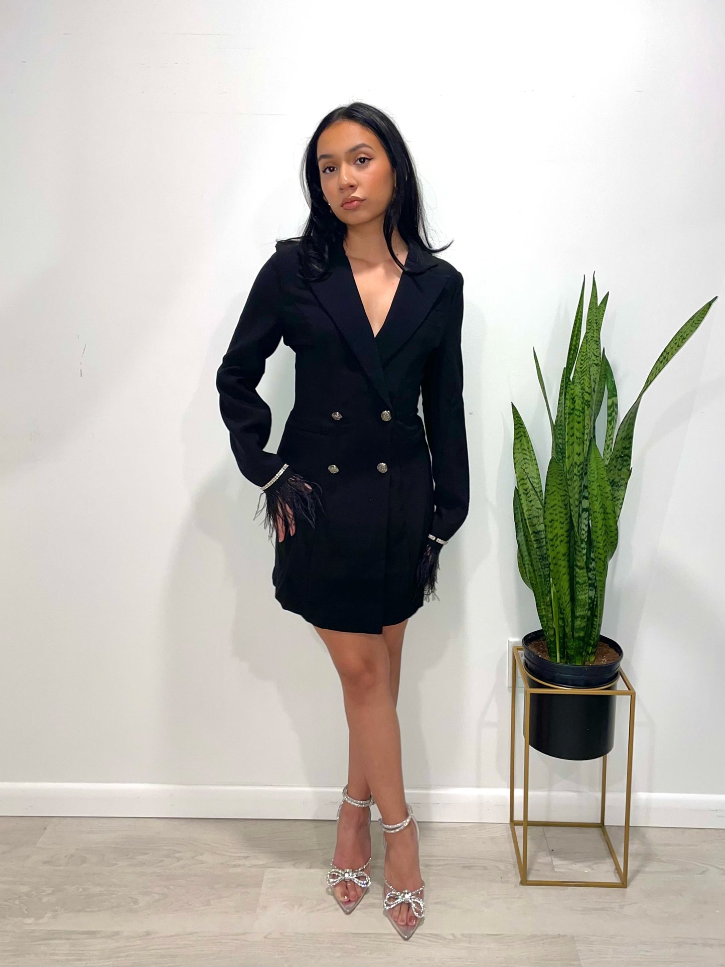 Emily Blazer Dress -Black